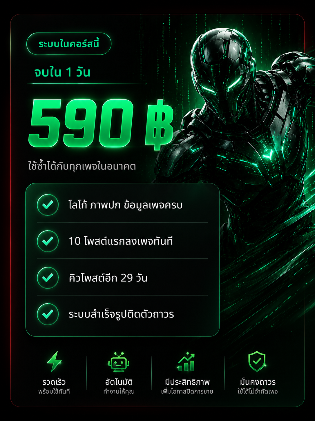 ระบบในคอร์สนี้ จบใน 1 วัน 590 บาท